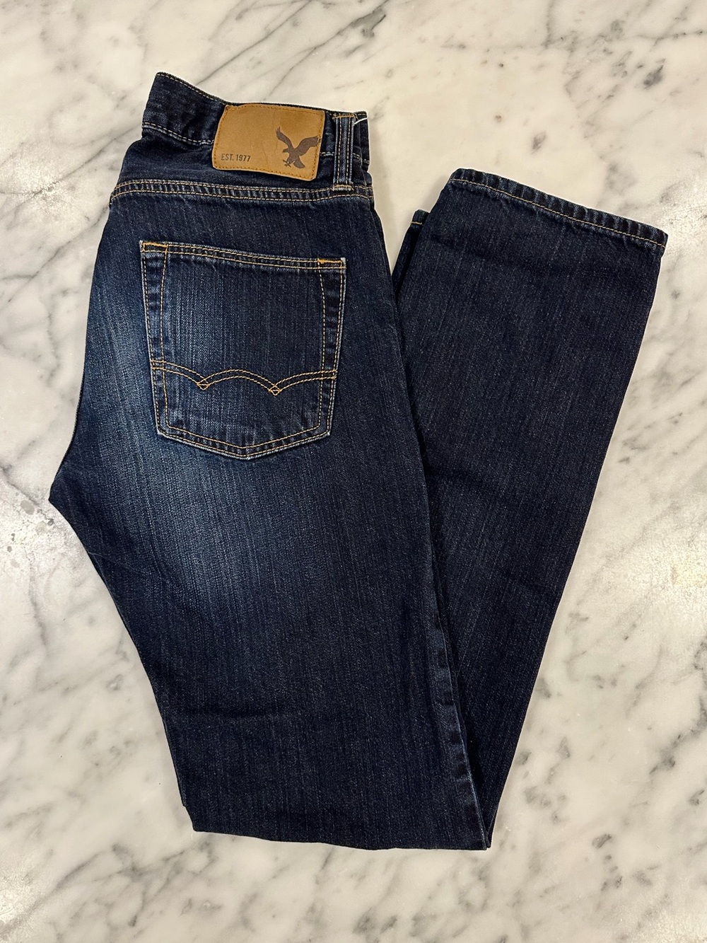 American Eagle Outfitters Dark Wash Straight Leg Jeans-Men’s 28/32 slim